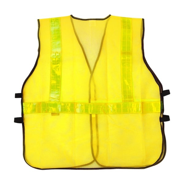 Lattice Reflective Safety Vests,X-Large,Yellow (10-Pack)